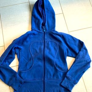 Royal blue classic lulu lemon zip up hoodie sz 6
